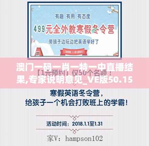 澳门一码一肖一特一中直播结果,专家说明意见_VE版50.154-5