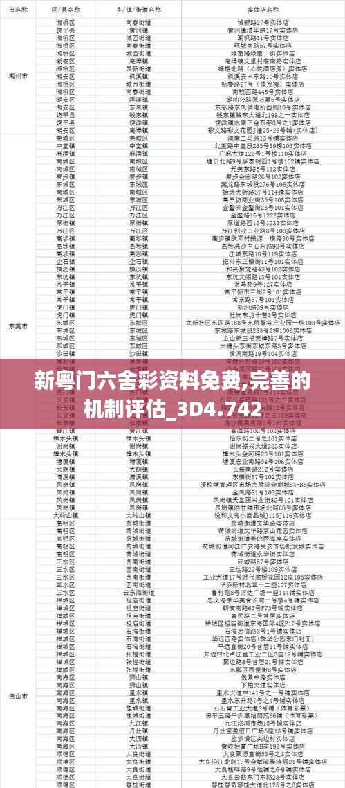 新粤门六舍彩资料免费,完善的机制评估_3D4.742