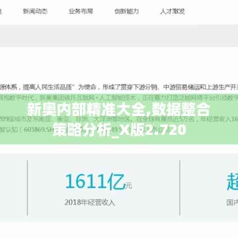 新奥内部精准大全,数据整合策略分析_X版2.720