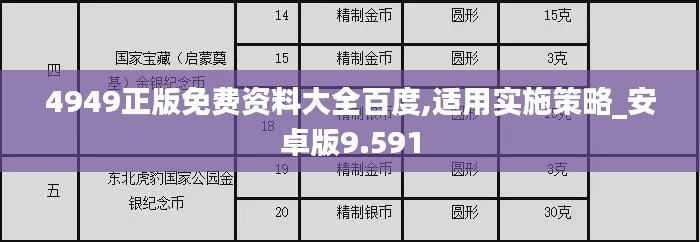 4949正版免费资料大全百度,适用实施策略_安卓版9.591