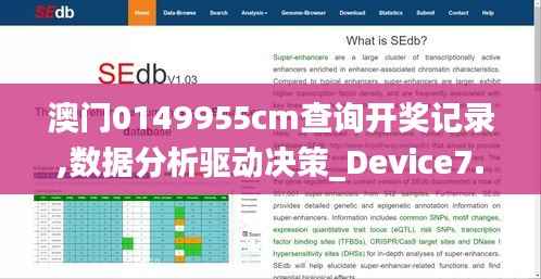 澳门0149955cm查询开奖记录,数据分析驱动决策_Device7.984