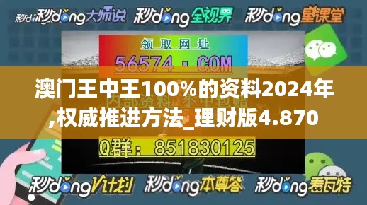 澳门王中王100%的资料2024年,权威推进方法_理财版4.870