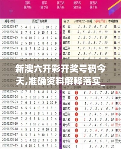 新澳六开彩开奖号码今天,准确资料解释落实_D版2.569