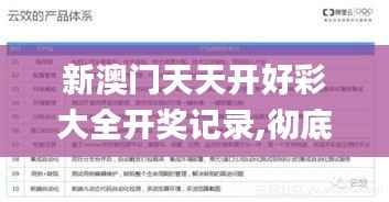 新澳门天天开好彩大全开奖记录,彻底解答解释落实_领航款1.694