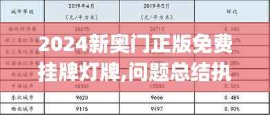 2024新奥门正版免费挂牌灯牌,问题总结执行方案_领航版1.202