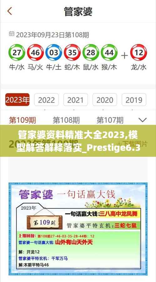 管家婆资料精准大全2023,模型解答解释落实_Prestige6.354