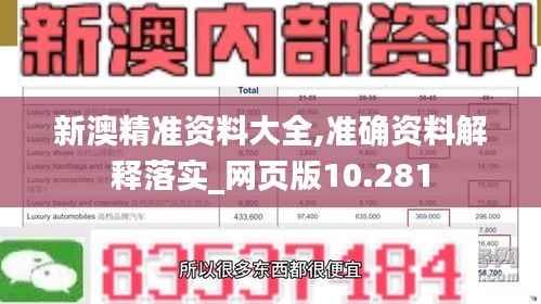 新澳精准资料大全,准确资料解释落实_网页版10.281