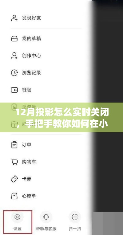 小红书教程,手把手教你如何实时关闭12月投影技巧
