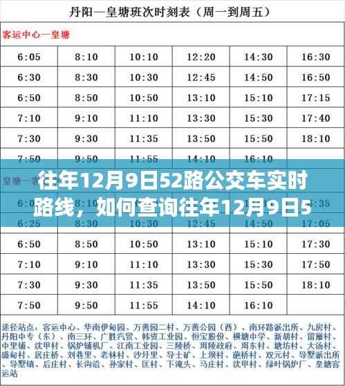 详细步骤指南,查询往年12月9日52路公交车实时路线的方法与步骤介绍