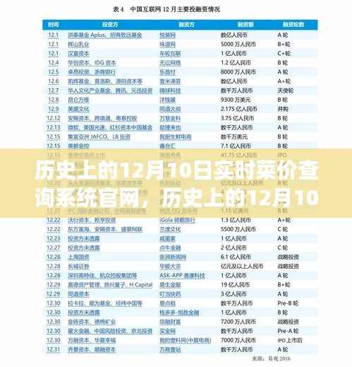 历史上的12月10日菜价查询系统官网演变与影响,实时菜价查询系统的历史演变及影响分析