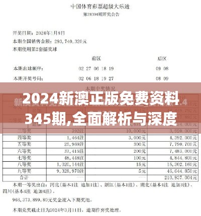 2024新澳正版免费资料345期,全面解析与深度体验_云端版4.606