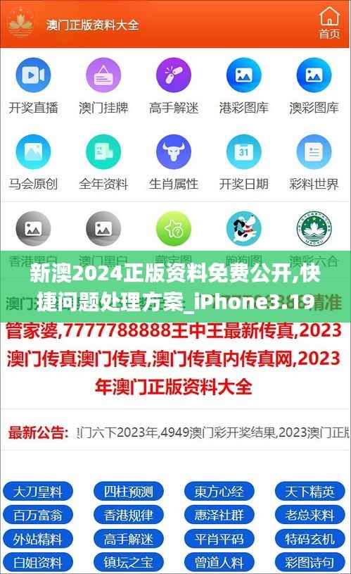新澳2024正版资料免费公开,快捷问题处理方案_iPhone3.197