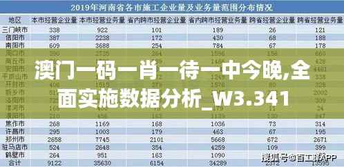 澳门一码一肖一待一中今晚,全面实施数据分析_W3.341