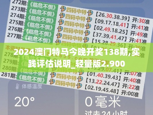2024澳门特马今晚开奖138期,实践评估说明_轻量版2.900