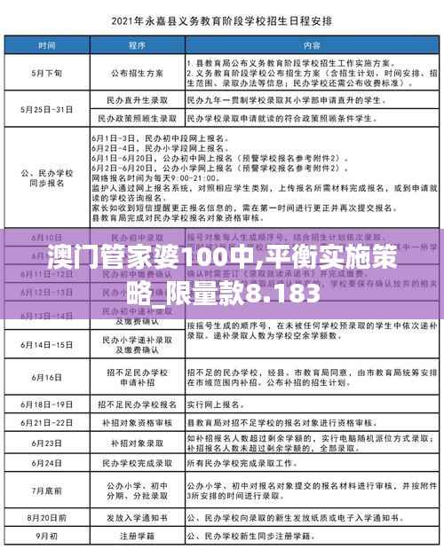澳门管家婆100中,平衡实施策略_限量款8.183