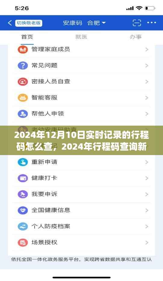 2024年行程码实时记录查询新指南，操作详解与实时功能体验