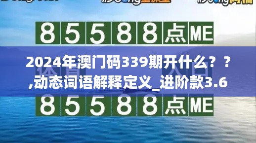 2024年澳门码339期开什么??,动态词语解释定义_进阶款3.690