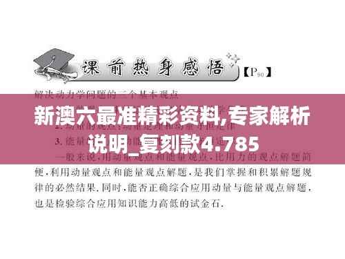 新澳六最准精彩资料,专家解析说明_复刻款4.785