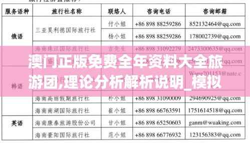 澳门正版免费全年资料大全旅游团,理论分析解析说明_模拟版5.257