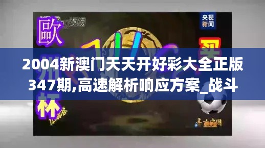 2004新澳门天天开好彩大全正版347期,高速解析响应方案_战斗版4.511