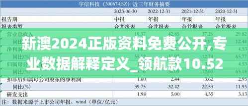 新澳2024正版资料免费公开,专业数据解释定义_领航款10.524