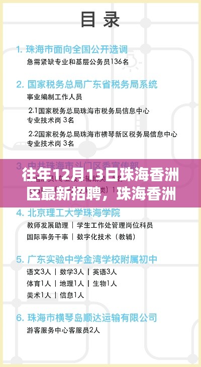 珠海香洲区历年招聘热点解析,最新动态与求职指南——十二月十三日特辑