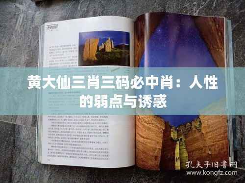 黄大仙三肖三码必中肖:人性的弱点与诱惑