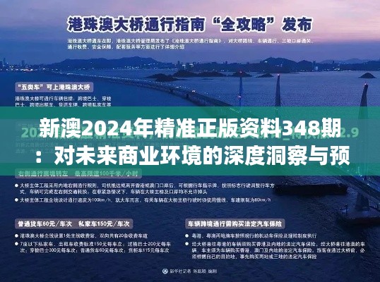 新澳2024年精准正版资料348期:对未来商业环境的深度洞察与预测