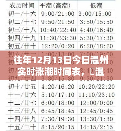 揭秘温州隐秘小巷中的潮趣时光,往年涨潮时间表背后的故事