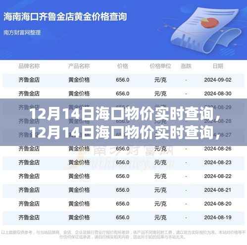 揭秘海口物价波动背后的真相，最新实时查询报告（12月14日）
