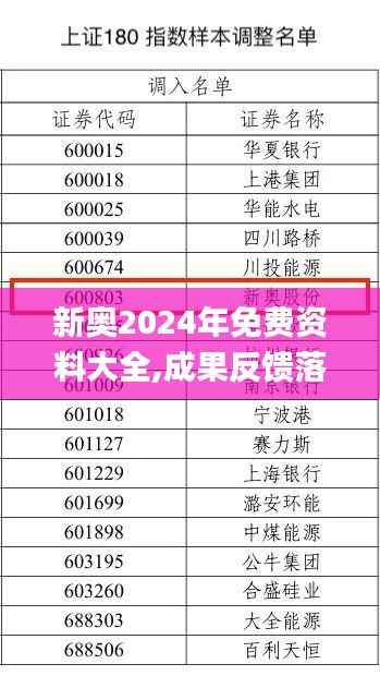 新奥2024年免费资料大全,成果反馈落实_网红版4.901