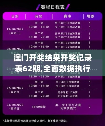 澳门开奖结果开奖记录表62期,全面数据执行方案_挑战款110.938