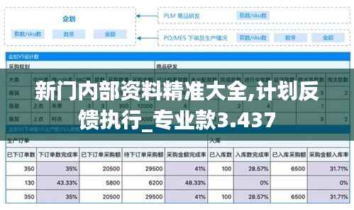 新门内部资料精准大全,计划反馈执行_专业款3.437