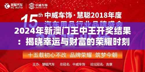2024年新澳门王中王开奖结果：揭晓幸运与财富的荣耀时刻