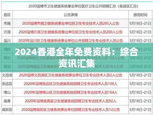 2024香港全年免费资料：综合资讯汇集