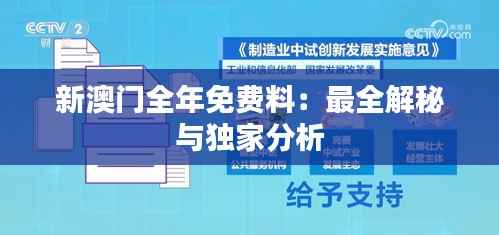 新澳门全年免费料:最全解秘与独家分析