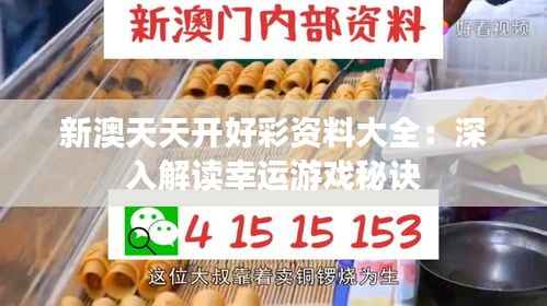 新澳天天开好彩资料大全:深入解读幸运游戏秘诀