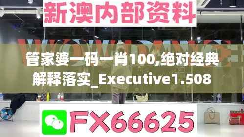 管家婆一码一肖100,绝对经典解释落实_Executive1.508