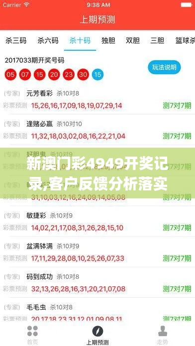 新澳门彩4949开奖记录,客户反馈分析落实_YE版8.445