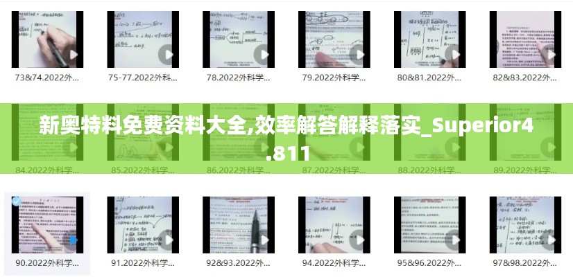 新奥特料免费资料大全,效率解答解释落实_Superior4.811