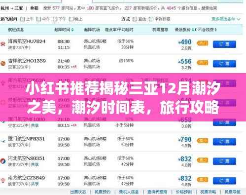 揭秘三亚十二月潮汐之美，潮汐时间表与旅行攻略全掌握，小红书推荐！