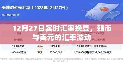 12月27日韩元与美元汇率实时换算及波动解析
