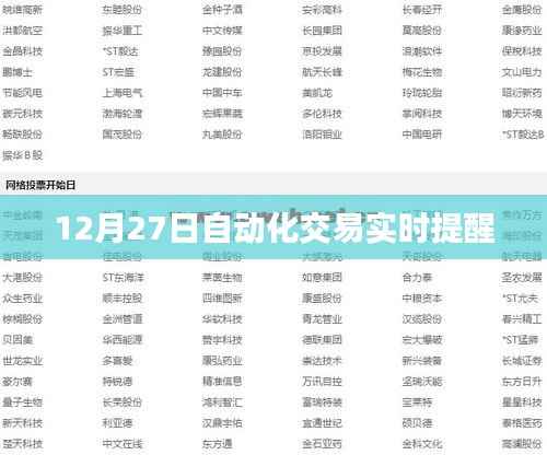 自动化交易实时提醒系统上线通知