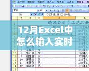 Excel 12月实时时间输入技巧