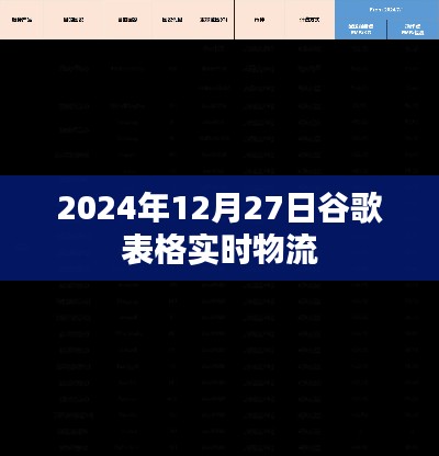 谷歌表格实时物流系统,未来物流追踪新动向