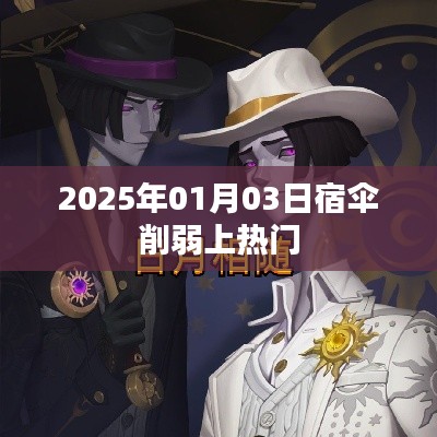 宿伞削弱引热议,2025年1月3日调整上热搜