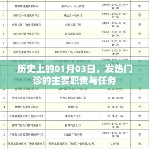 历史上的1月3日,发热门诊的核心职责与任务概述