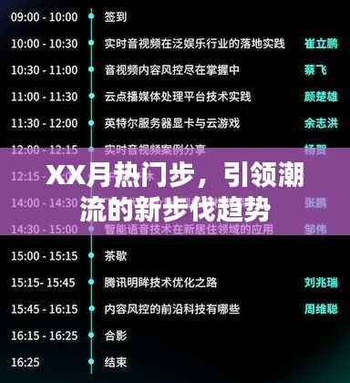 XX月潮流风向标,最新步伐趋势引领风尚